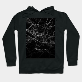 Florence Italy City Map dark Hoodie